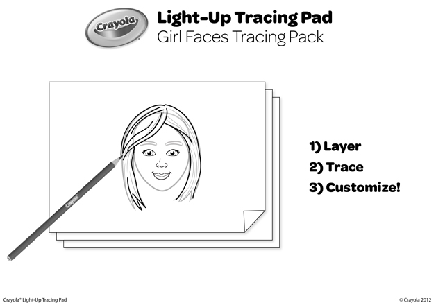 Girl Faces Tracing Pack