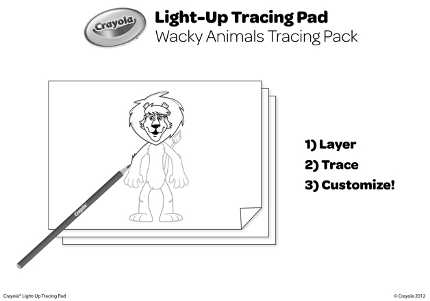 Wacky Animals Tracing Pack