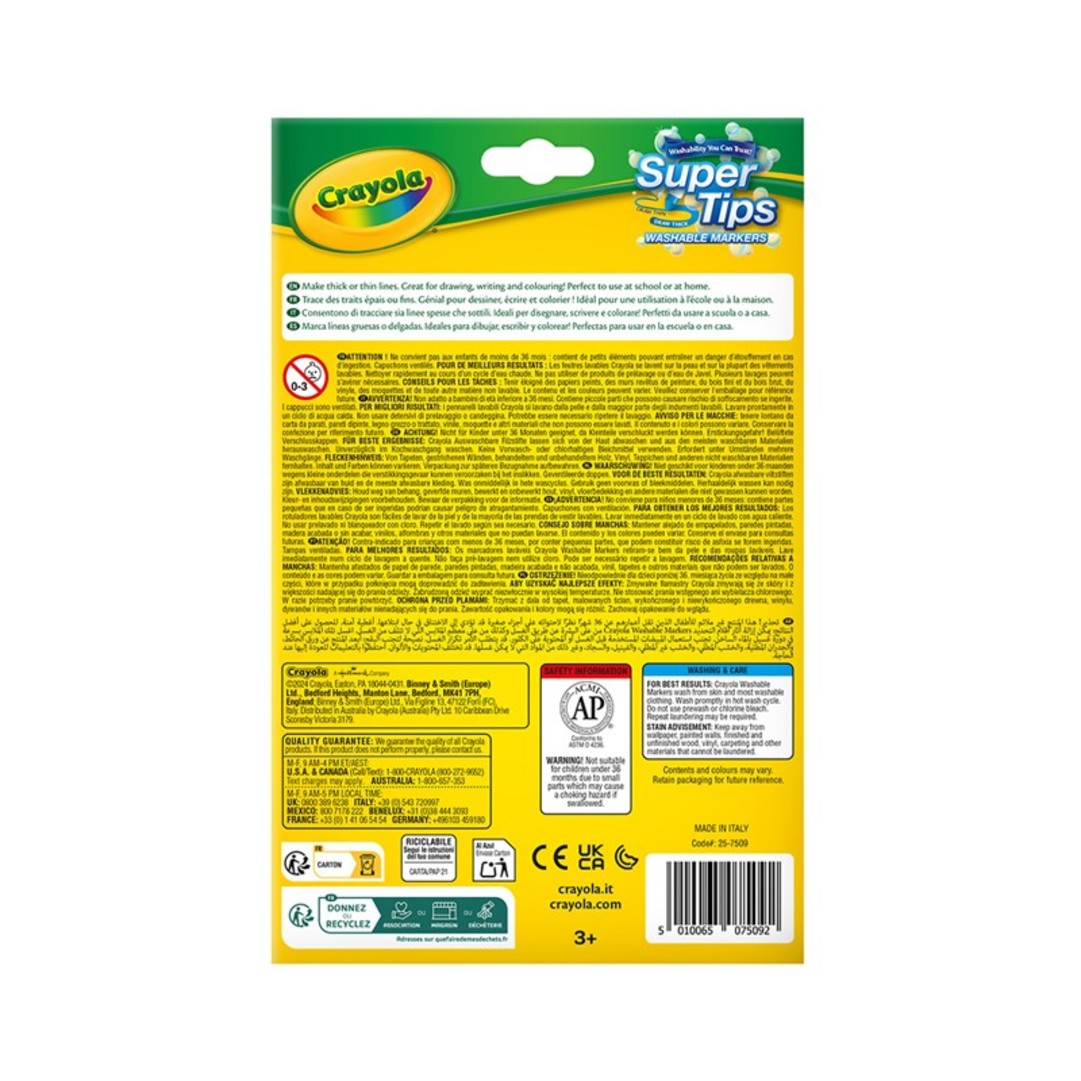 12 Pennarelli Superpunta Lavabili vista posteriore