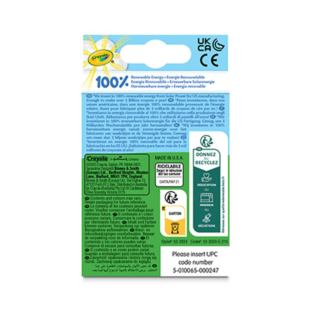 24 Pastelli a Cera vista posteriore