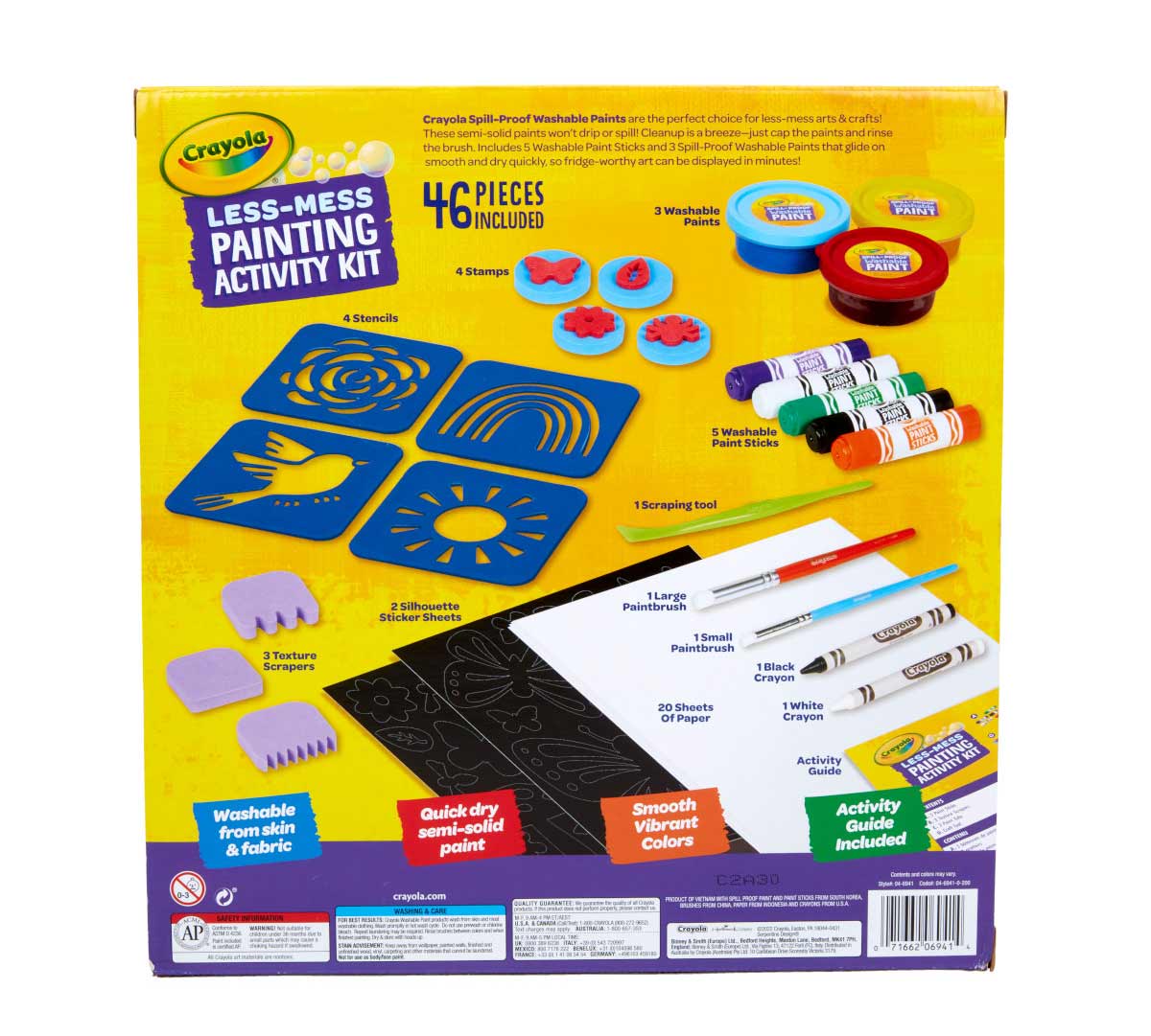 Less Mess Painting Activity Kit back view