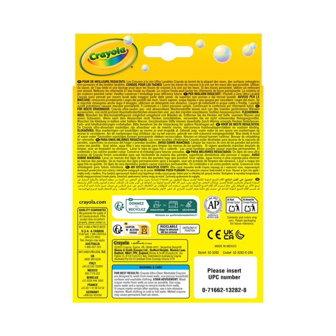 8 Maxi Pastelli a Cera LavabiliBack view