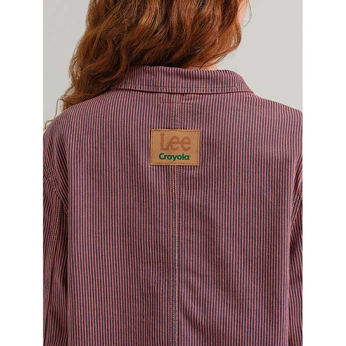 Crayola x Lee Women's Limited Edition Colors Crop Chore Jacket back view.
