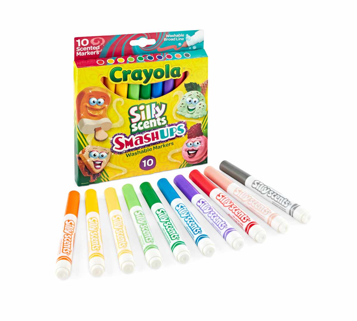 Silly Scents Sweet Smashups  10ct Broad Line Markers packaging and contents.