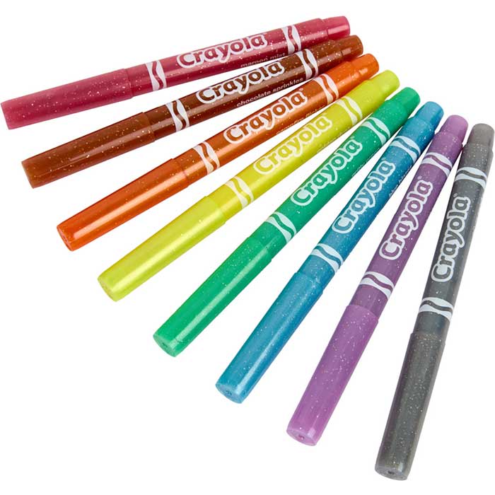 Glitter Markers, 8 count contents.