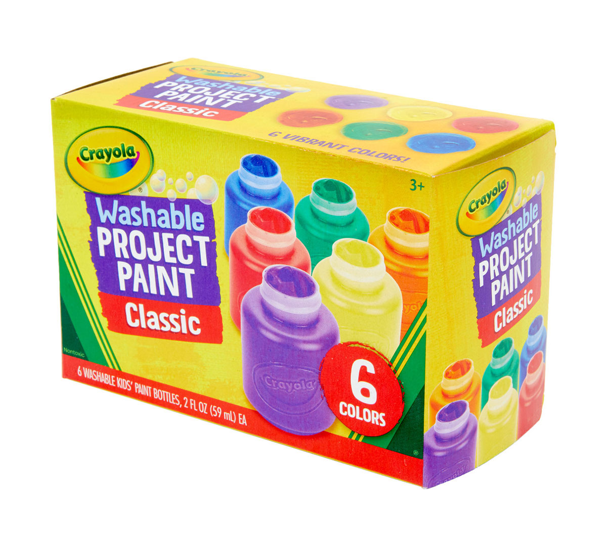 Crayola Washable Paint Classic Colors 6 Count left angle