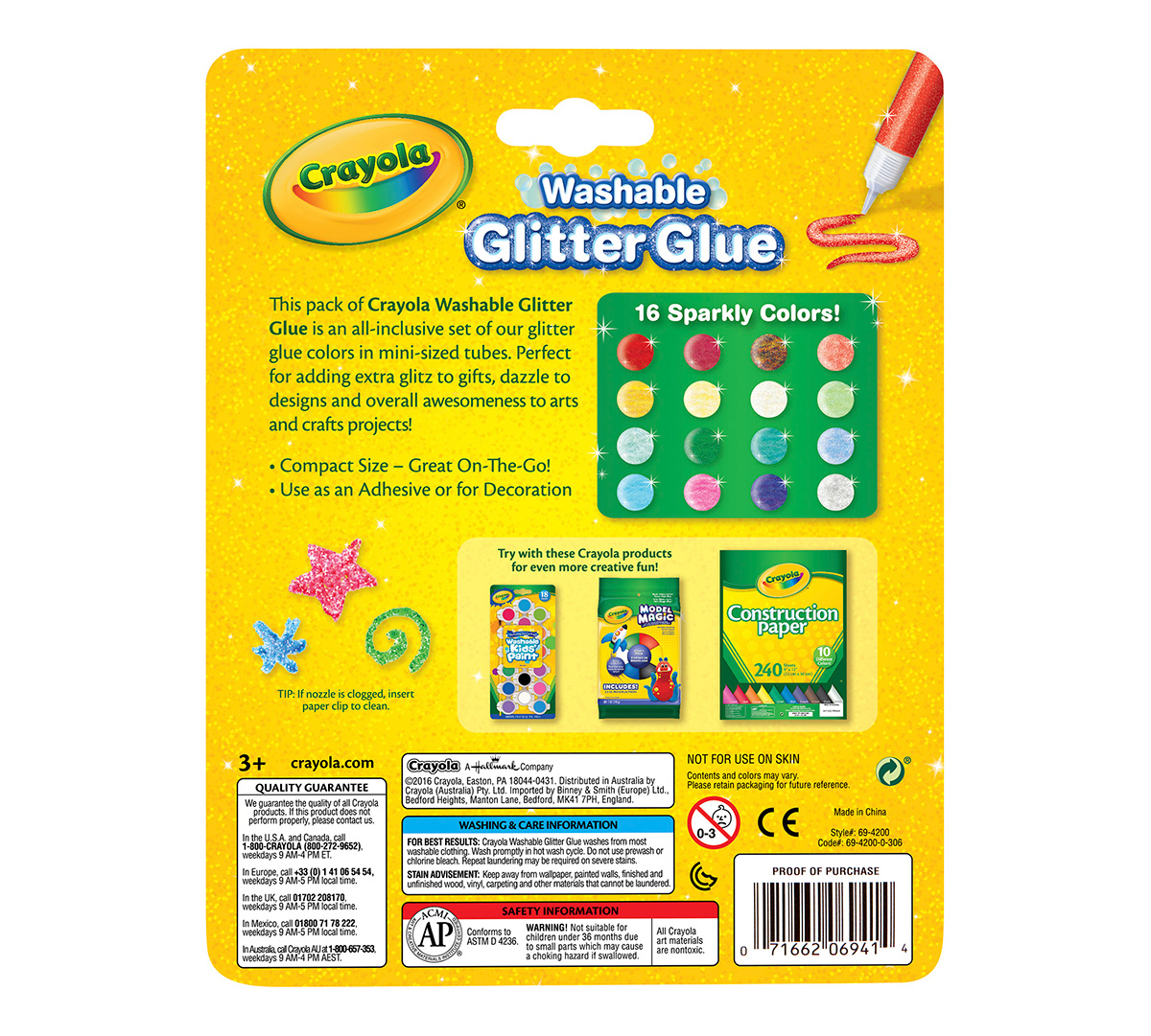 Washable Glitter Glue back
