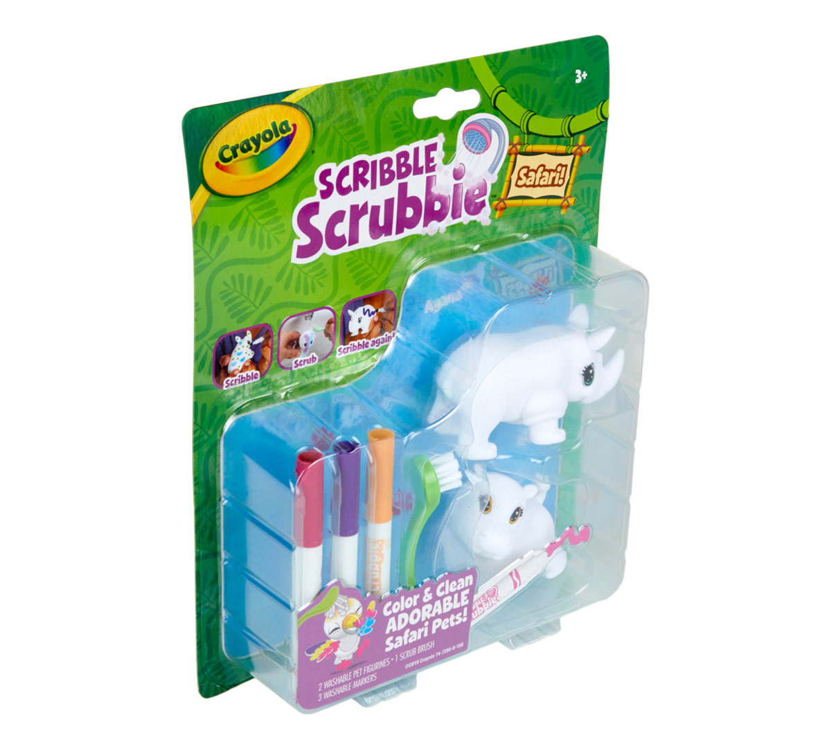 Scribble Scrubbies Pets Safari  2 Count Left Angle View of Package