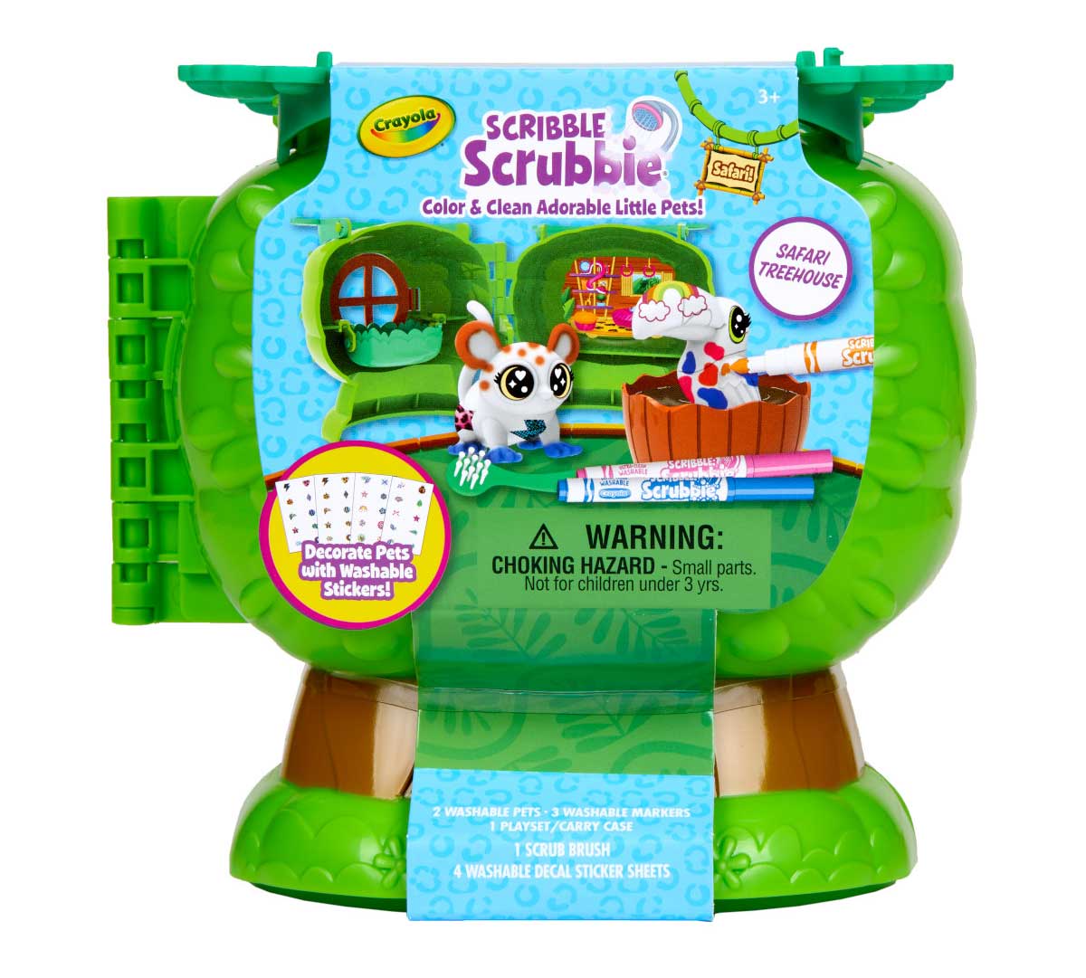 Scribble Scrubbie Safari Treehouse Playset front view.