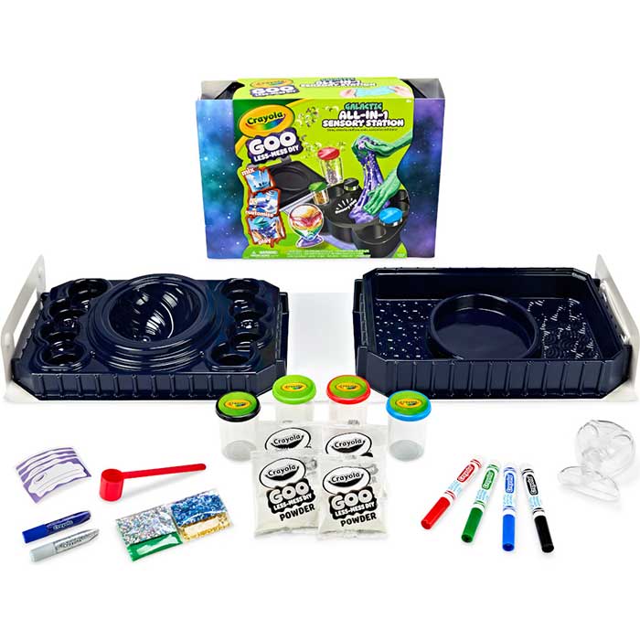 Galactic Goo All-In-1 Sensory Station packaging and contents.